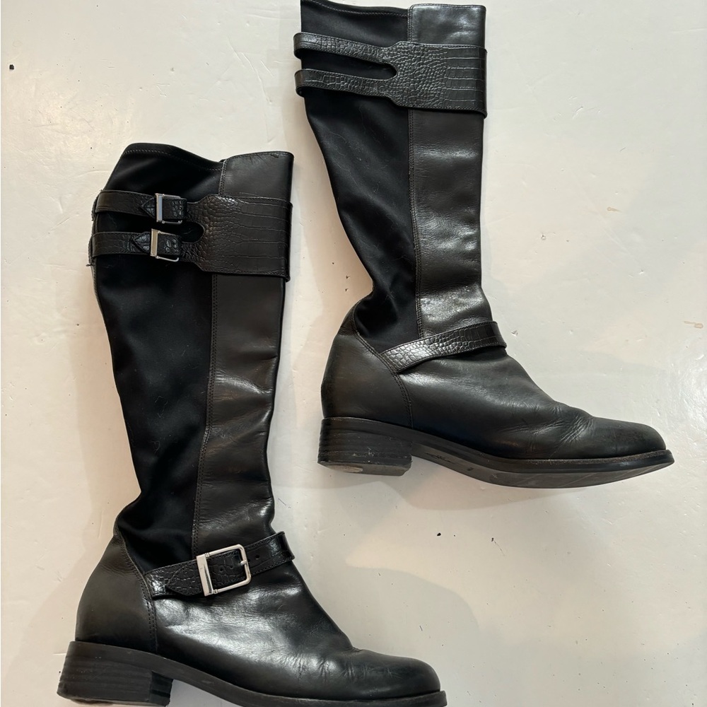 COLE HAAN Black Tall BOOTS 6.5B - Picture 6 of 16